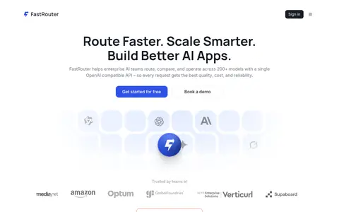 FastRouter.ai homepage (screenshot of fastrouter.ai)