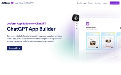 Jotform App Builder homepage (screenshot of jotform.com)