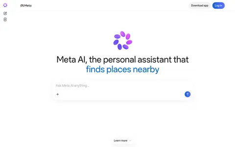 Meta AI for Mac homepage (screenshot of meta.ai)