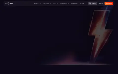 n8n homepage (screenshot of n8n.io)