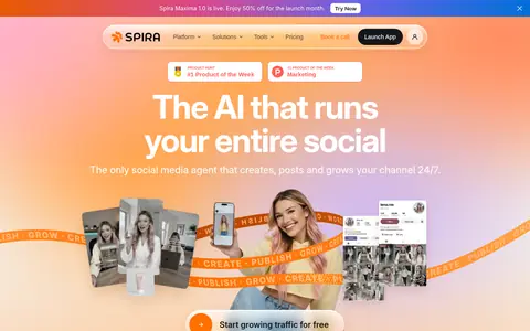 Spira Maxima homepage (screenshot of spira.ai)